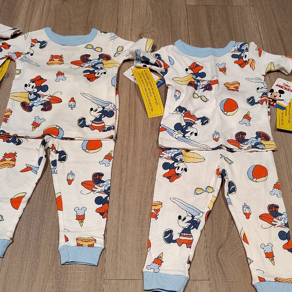 Disney Mickey Mouse Toddler Pajama Set Sold Each